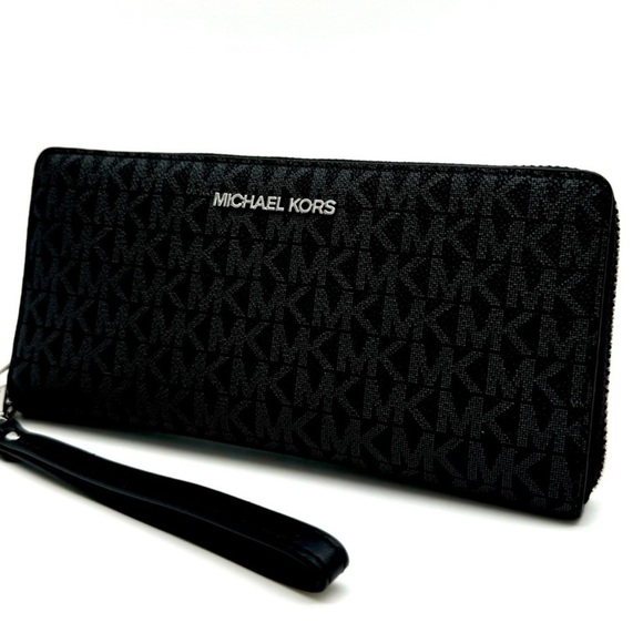 Michael Kors Large Continental Wallet Black Signature - Picture 3 of 9